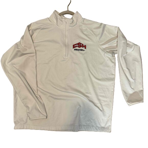 Sport-Tek Cold Spring Harbor Men XL White Long Sleeve Quarter Zip Jacket - Picture 1 of 4